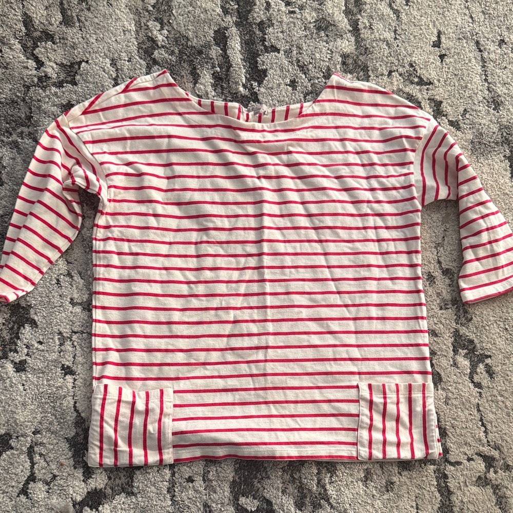 GAP Red and White Striped Blouse